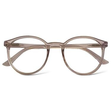 Imagem de Armação Óculos Feminino Masculino Redondo Retro Lentes Sem Grau (Rosinha)