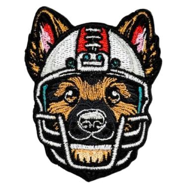 Imagem de Siam Accs Fãs de Rugby Pastor Alemão com Capacete Patch Bordado Fã de Futebol Americano Equipe Favorita Ferro em Costura para Roupas Mochilas Jeans Motocicleta Jaquetas Personalizadas Chapéus Bolsas