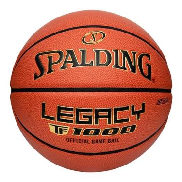 Imagem de Spalding Bolas de basquete Precision TF-1000 para jogos internos, capa acolchoada de microfibra de aderência seca, aprovada pelo ensino médio - Tamanho 7, 75 cm