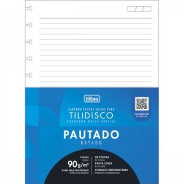 Imagem de Refil Para Caderno Tilidisco Univers Pauta Cinza 90gr 80fls - Tilibra