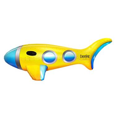 Imagem de Coconut Float Boia Inflável Para Piscina Outdoor Yellow Submarine, Com Alças, Durável E Brinquedo Aquático, Decoração Divertida Festas, Eventos, Maiores De 8 Anos