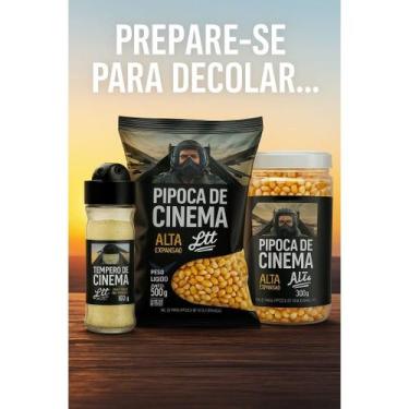 Imagem de Tempero Para Pipoca Sabor Manteiga 100g + Pipoca No Pote De Cinema 900