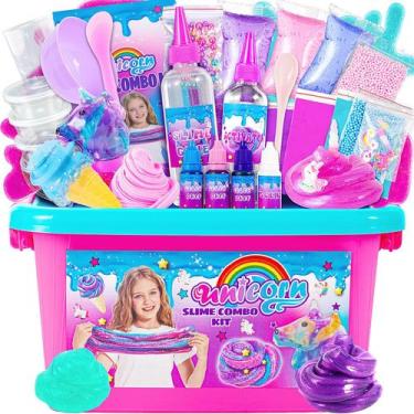 Imagem de Kit Slime ZonFrto Mini Unicorn Glimmer Crunchy, Butter, Galaxy