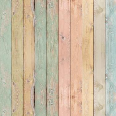 Imagem de Papel de Parede Adesivo Ripas De Madeira Envelhecida Rústica 5m
