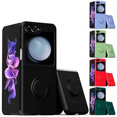 Imagem de Capa Capinha Case Compatível Sannsung Galaxy Z Flip 6 Com Anel Suporte (VERDE AGUA)