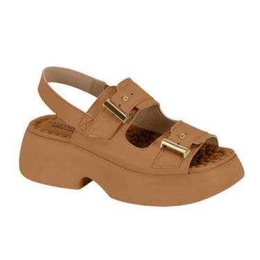 Imagem de Sandalia Papete Feminina Modare Conforto Sola Alta Massageadora Fivela