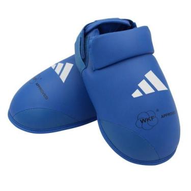 Imagem de Protetor de Pé para Caneleira adidas Karate WKF Azul, G