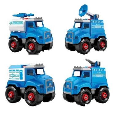 Imagem de Carrinho De Polícia Brinquedo 2 Em 1 Sortido Com Acessórios - Multikid