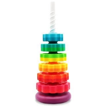 Imagem de Brinquedo empilhável BYFWH Baby Spin Stack para crianças de 1 a 3 anos
