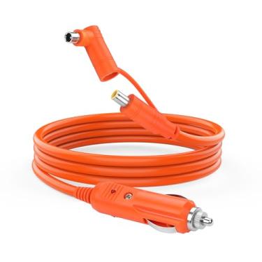 Imagem de YAODHAOD Isqueiro de carro de 12 V/24 V no plugue DC7909 e DC8020, 2,5 m/1,5 m 14AWG, cabo de carregamento de carro DC 8 mm compatível com gerador solar portátil Jackery Bluetti Anchor GRECELL (1,5 m)