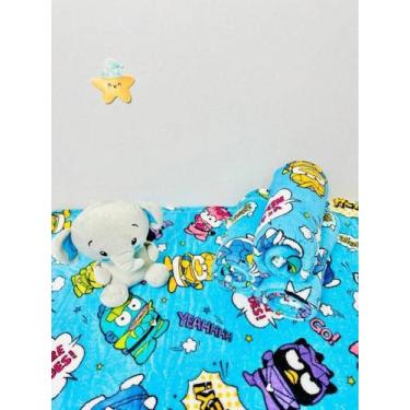 Imagem de Manta para Bebê Cobertor Infantil Microfibra Estampada 0,80cm X 1,00cm
