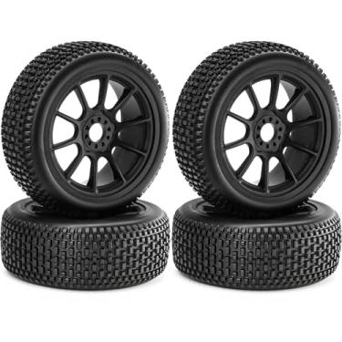 Imagem de 1/8 Scale Blockade Off-Road Buggy Tire 17mm Hex RC Wheels & Tyre with Foam Inserts RC Tire Compatible with ARRMA Typhon 3S/6S HongNor FS Racing HSP Hyper KYOSHO MP10（4 PCS）
