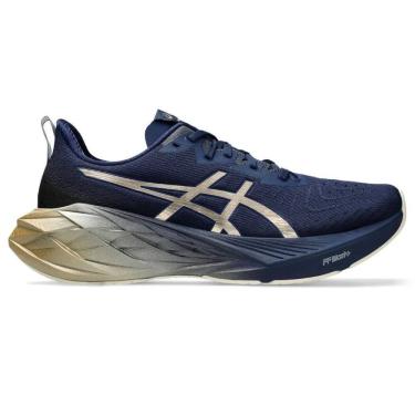 Imagem de Tênis Asics Novablast 4 Platinum - Masculino - Marinho-Dourado