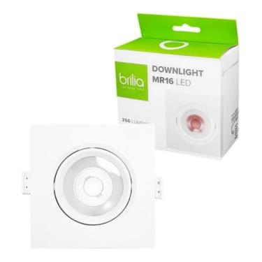 Imagem de SPOT LED EMBUTIR DICROICA QUADRADO 4,5W 2700K 9CM BRILIA