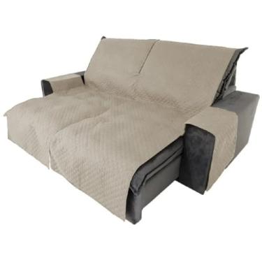 Imagem de Protetor de Sofá Impermeável Retrátil e Reclinável – Com 2 Módulos e Amarração(Bege,1,80 mts)