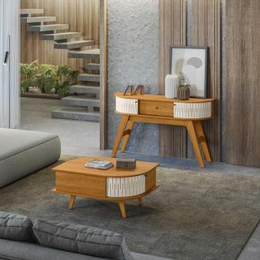 Imagem de Conjunto Aparador e Mesa de Centro Marion/Lauro MDP 2 Portas Cinamomo/