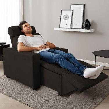 Imagem de Poltrona Cadeira Do Papai E Mamãe Reclinável Retrátil Para Sala De Des