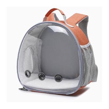 Imagem de Gaiola de pássaro, papagaio, passeio, ombro duplo, bolsa respirável para pássaros, mochila transparente, gaiola de pássaro, bolsa de viagem, gaiola de voo (laranja)