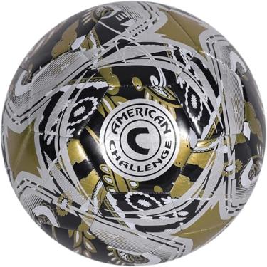 Imagem de American Challenge Bola de futebol Paisley – Bolas de futebol oficiais tamanho 3, 4 e 5 para jovens e adultos – Ideal para sessões de treinamento, exercícios de treino e uso em campo de grama