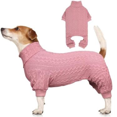 Imagem de Suéter para cães Jamktepat de gola alta tricotado para cães grandes, r