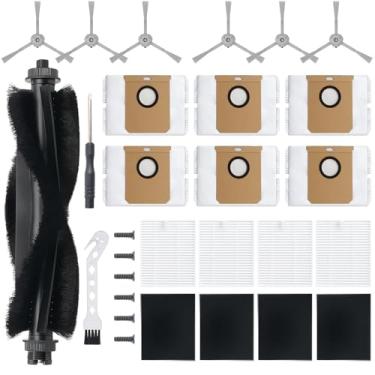Imagem de BUXEBUX Acessórios de peças de reposição para Eufy L60/L60 Hybrid/L60 SES/L50 Series Robot Vacuums Kit de peças de reposição, 1 escova de rolo principal, 4 filtros Hepa, 4 escovas laterais, 6 sacos de