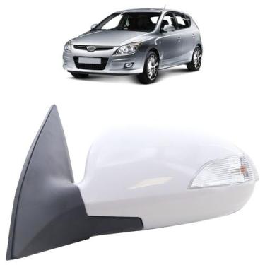 Imagem de Retrovisor Externo I30 2009 2010 2011 Branco Pisca Regulagem Elétrica 