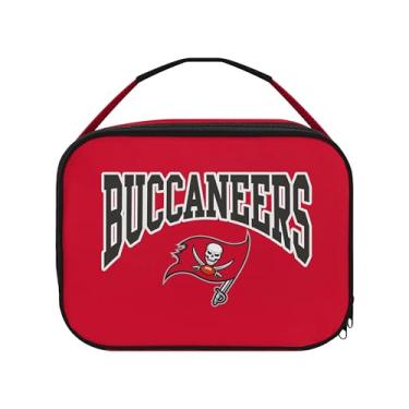 Imagem de FOCO NFL unissex adulto oficialmente licenciado Wordmark Team Color Big Logo Football Zip Closure 7L Lunch Bag - Tampa Bay Buccaneers