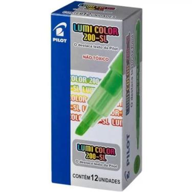 Imagem de Caixa Caneta Marca Texto Lumi Color 200SL - 12 unidades - Pilot VERDE