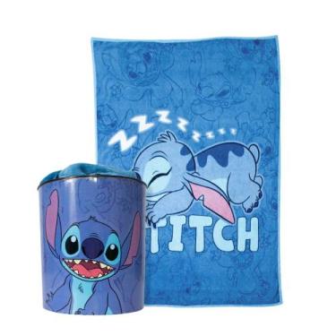 Imagem de Kit Manta + Balde Pipoca DISNEY STITCH - Zona Criativa