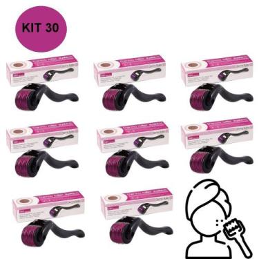 Imagem de Kit 30 Dermaroller Drs 540 Micro Agulhamento 0.5mm até 2.5mm Beleza Fa