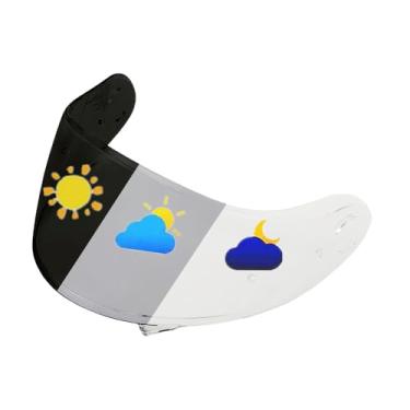 Imagem de YMTSGEQ Substituição de viseira de capacete Neotec 2. Proteção UV para capacete de motocicleta CNS-3 compatível com Neotec 2 (fotocromático claro/preto escuro)