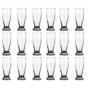Imagem de Jogo 18 Copos Vidro Transparente Munich 200ml Chopp Bar Nadir - NADIR 