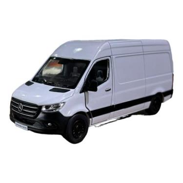Imagem de Miniatura Mercedes Benz Sprinter Furgão Branco Metal 1:48 - Kinsmart