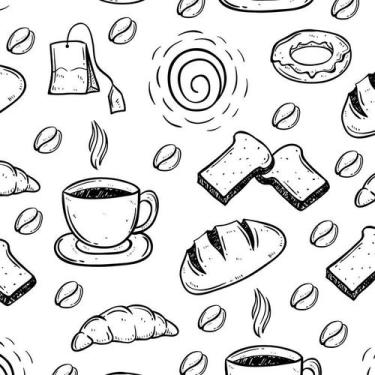 Imagem de Papel de Parede Adesivo Casual Café da Manhã - 118 - Multimpressão