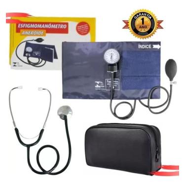Imagem de Esfigmomanometro Com Braçadeira Tamanho Grande + Esteto - PREMIUM