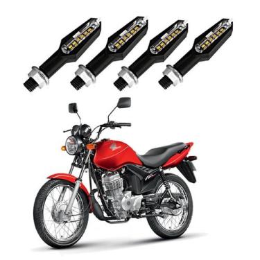 Imagem de KIT 4 Setas Esportiva Pisca de Led Modelo P29 Para Moto Honda CG 125 F