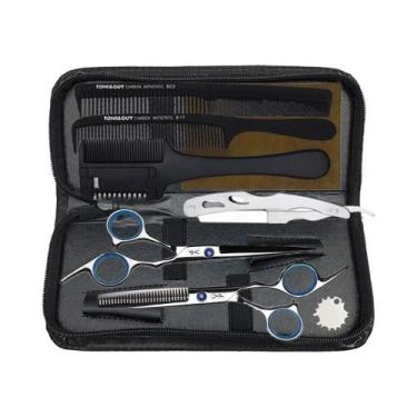 Imagem de Tesoura De Corte De Cabelo Profissional De 6 Polegadas, 440C, Para Bar