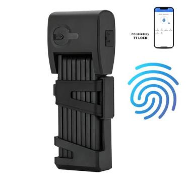 Imagem de Cadeado Inteligente Dobrável Para Bicicleta Com Impressão Digital CDOK