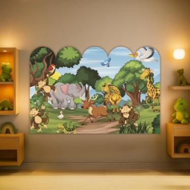 Imagem de Cabeceira de Cama Decorativa Infantil para Quarto de Meninos - Tema Safari (CabCerq-0051)