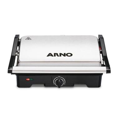 Imagem de Grill Arno Dual Inox com Abertura de 180º Gnox 1100W 220V