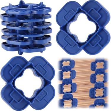 Imagem de 8 pacotes de ferramentas espaçadoras de deck multitamanho 4 em 1 (5/81.3 cm, 3/40.6 cm, 1/10.2 cm, 5/40.6 cm) para tábua de deck composto, PVC, madeira e tratada por pressão, ferramenta fácil de usar