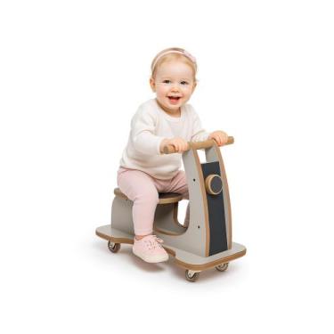 Imagem de Motoca lambreta infantil Equilíbrio Mdeira - Cavassin móveis, Cinza