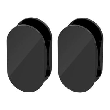 Imagem de predolo Organizador de enrolador de cabo USB adesivo de acrílico de 2 peças, adequado para cabos de 3 pés para mesa de computador, gerenciamento traseiro, Preto