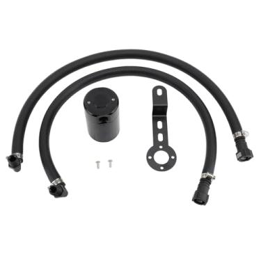 Imagem de Luocute Air Oil Separator, 3oz Oil Catch CanAutomotive Substituição Separadores de Água Combustível, Alumínio Alloy Catch Can Oiling Tanking Reservoir Kit para 1500 5.3L 6.2L 2014 a 2018