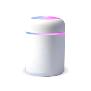 Imagem de Umidificador Branco com Led Aromatizador USB 300ml Tecnologia Ultrassô