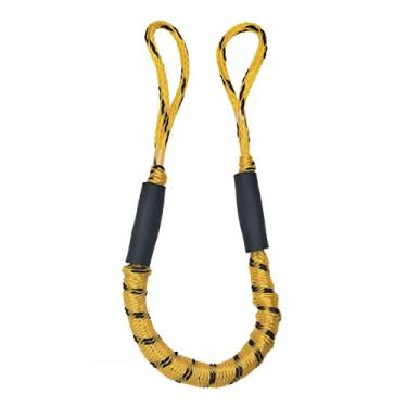 Imagem de de de bungee para barco, corda de ancoragem para barco, esticar até 5,5 pés, rolamento de carga 2200, acessórios para barcos, pretos amarelos