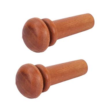 Imagem de LiebeWH 2PCS Violin Pegs Conjunto de Jujube Wood TailiPiPin Endpin Com Grãos Finos para Acessórios para Instrumentos de Violino (Sem peixe marrom)