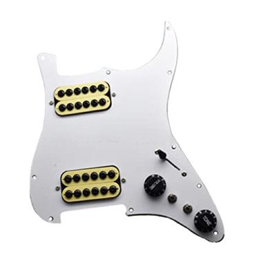 Imagem de rockible Captador de pickguard de guitarra pré-conectado carregado, bobina de humbucker profissional, pickguard de guitarra para acústico, acessórios para