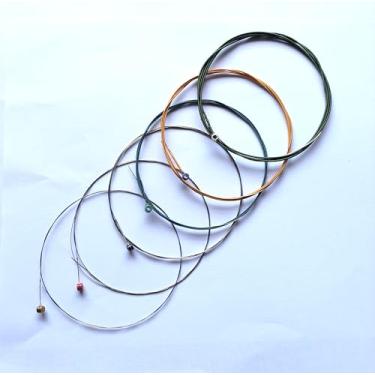 Imagem de Conjunto de cordas para guitarra elétrica 9-42 azul dourado verde