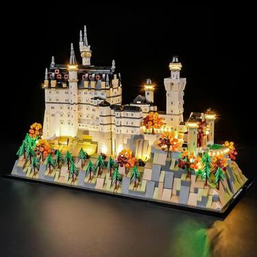 Imagem de YEABRICKS Luz LED para modelo de blocos de construção Lego-21063 Architecture Neuschwanstein Castle (conjunto de construção não incluído)
